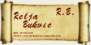 Relja Bukvić vizit kartica